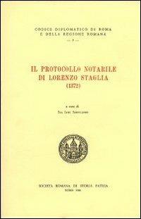 Il protocollo notarile di Lorenzo Staglia (1372). Testo latino a fronte - copertina