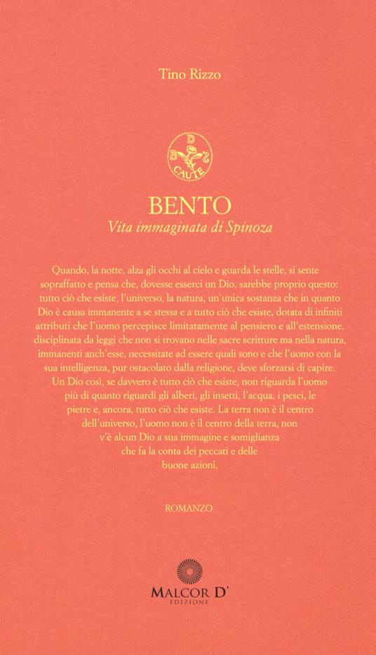 Bento. Vita immaginata di Spinoza - Tino Rizzo - copertina