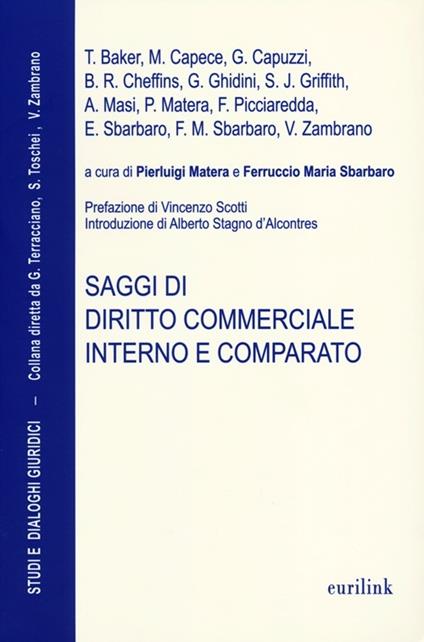 Saggi di diritto commerciale interno e comparato - copertina