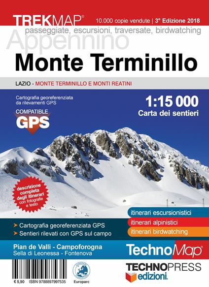 Monte Terminillo. Carta dei sentieri - copertina