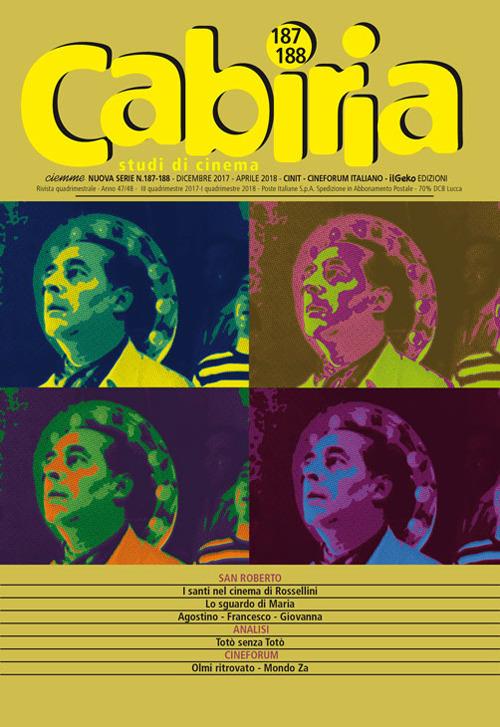 Cabiria. Studi di cinema. Vol. 187-188 - copertina