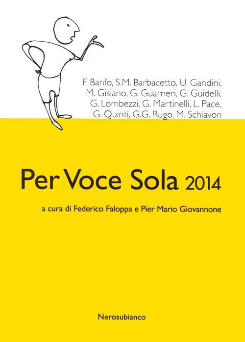 Per voce sola 2014 - copertina