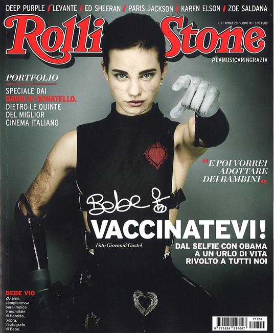 Rivista Rolling Stone. Numero 4, Aprile 2017 - copertina