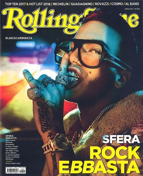 Rivista Rolling Stone. Numero 1, Gennaio 2018 - copertina