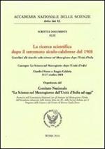 La ricerca scientifica dopo il terremoto siculo-calabrese del 1908. Contributi alle ricerche sulla scienza nel Mezzogiorno dopo l'unità d'Italia