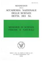Memorie di scienze fisiche e naturali. Serie V. Rendiconti della Accademia Nazionale delle Scienze detta dei XL (2018). Vol. 41\2
