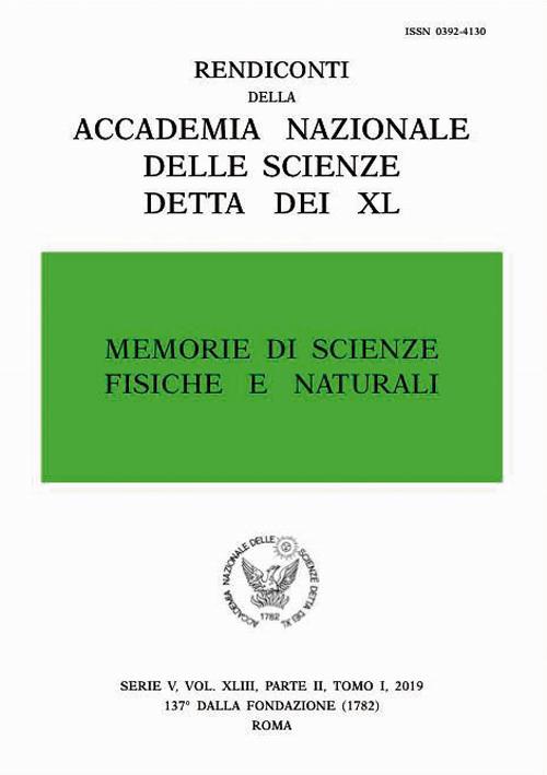Memorie di scienze fisiche e naturali. Serie V. Rendiconti della Accademia Nazionale delle Scienze detta dei XL (2019). Vol. 43\1 - copertina