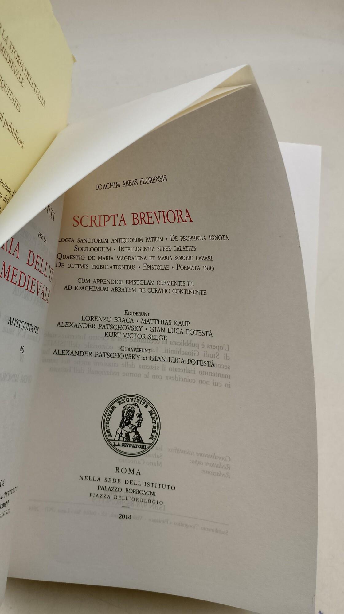 Scripta breviora. Ediz. multilingue