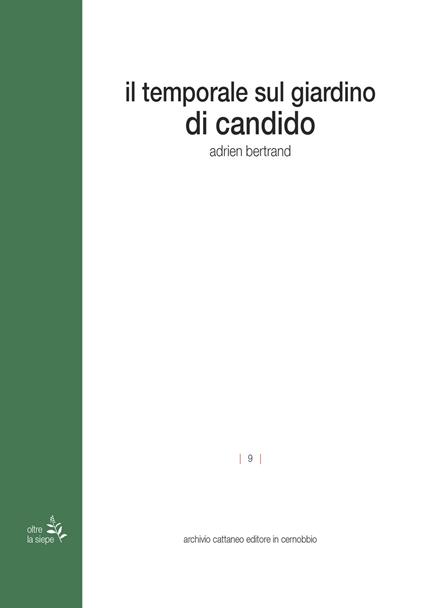 Il temporale sul giardino di Candido - Adrien Bertrand - copertina