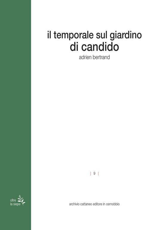 Il temporale sul giardino di Candido - Adrien Bertrand - copertina