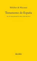 Testamento de España. Da un manoscritto del XVIII secolo