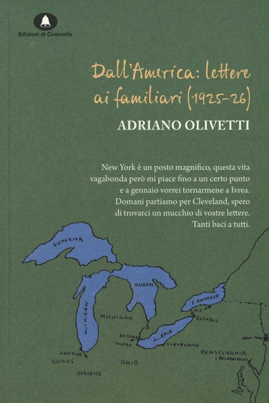 Dall'America: lettere ai familiari (1925-26) - Adriano Olivetti - copertina
