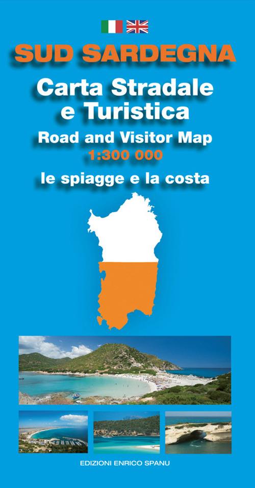 Sud Sardegna. Carta stradale e turistica. Le spiagge e la costa 1:300.000 - Enrico Spanu - copertina