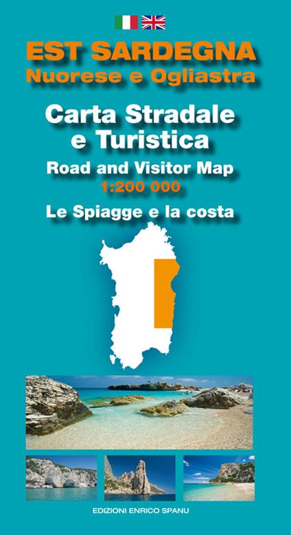 Est Sardegna nuorese e ogliastra. Carta stradale e turistica. Le spiagge e la costa 1:200.000 - Enrico Spanu - copertina