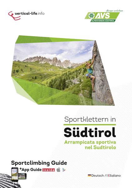 Sportklettern in Südtirol. Ediz. italiana e tedesca. Con app - copertina