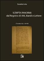 Scripta Panormi dal registro di atti, bandi e lettere