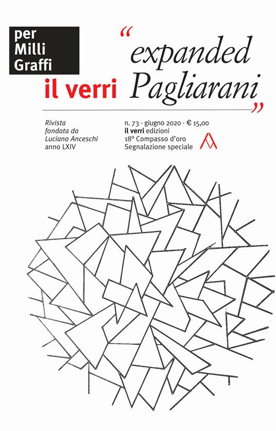 Il Verri (2020). Vol. 73: «Expanded Pagliarani». - copertina