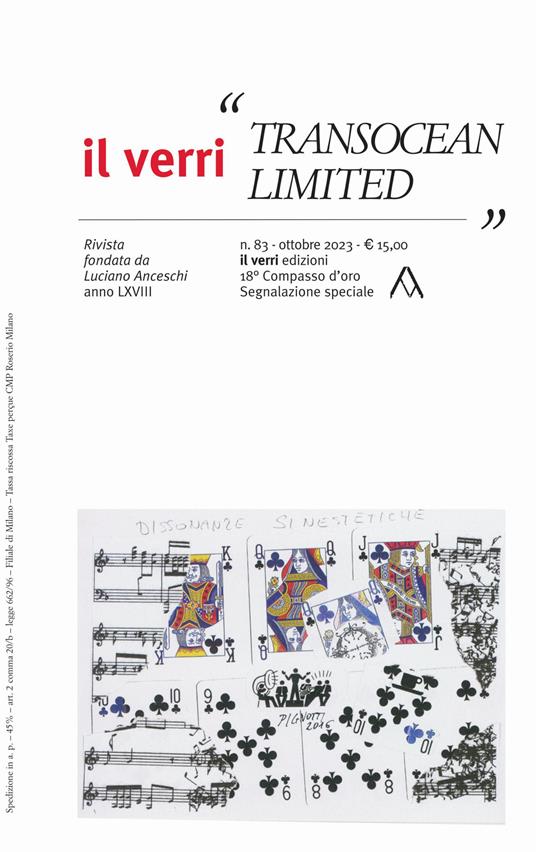 Il Verri. Vol. 83: Transocean limited - copertina