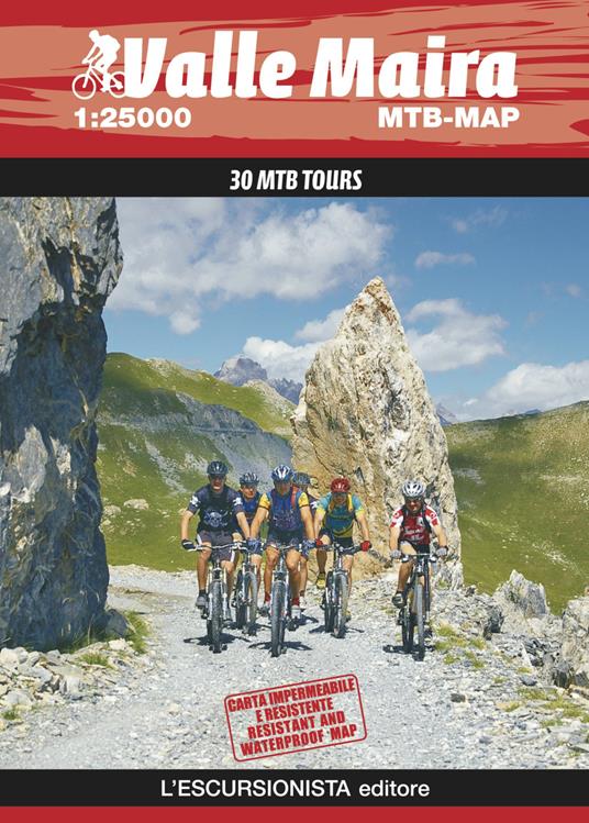 Valle Maira 1:25000 MTB Mountain Bike. 30 MTB tours. Ediz. multilingue - copertina