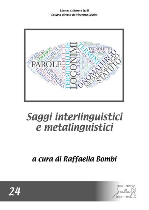 Saggi interlinguistici e metalinguistici - copertina