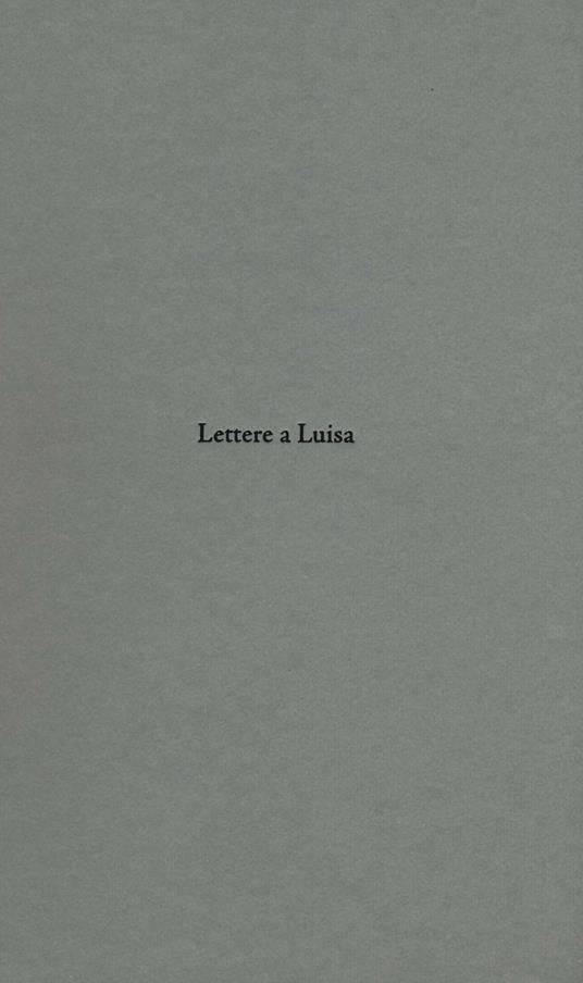 Lettere a Luisa - Claudio Parmiggiani - copertina
