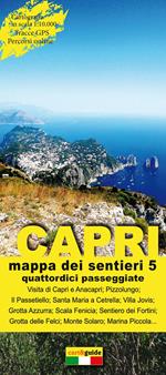 Mappa dei sentieri di Capri. Scala 1:10.000. Vol. 5: Quattordici passeggiate alla scoperta dell'isola di Capri.
