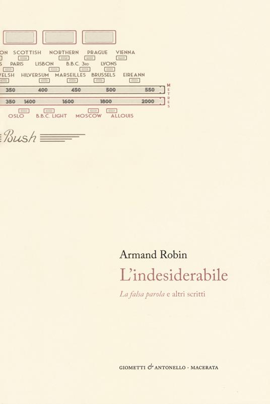 L' indesiderabile. La falsa parola e altri scritti - Armand Robin - copertina