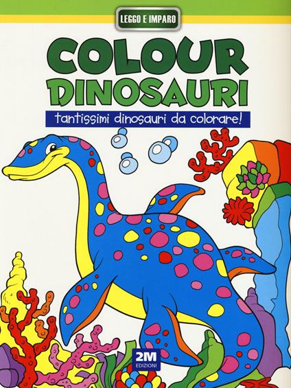Colour dinosauri verde - copertina