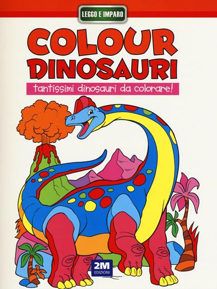 Colour dinosauri arancio - copertina