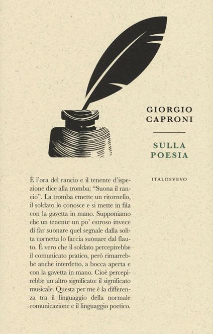 Sulla poesia - Giorgio Caproni - copertina