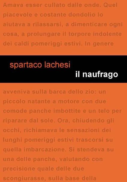 Il naufrago - Spartaco Lachesi - copertina