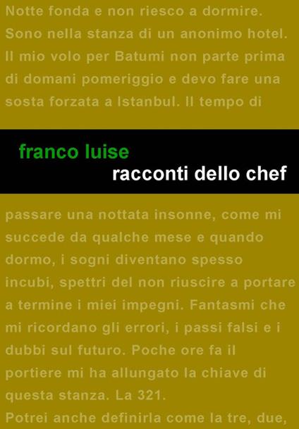 Racconti dello chef - Franco Luise - copertina