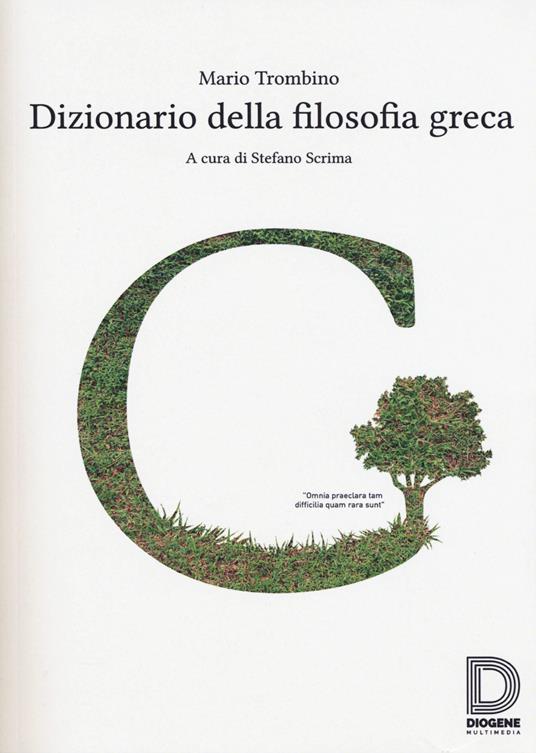 Dizionario della filosofia greca - Mario Trombino - copertina