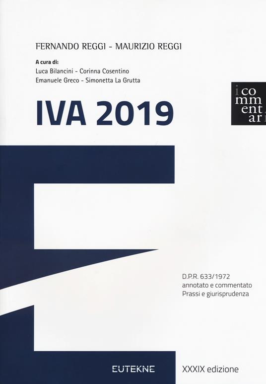 IVA 2019 - Fernando Reggi,Maurizio Reggi - copertina