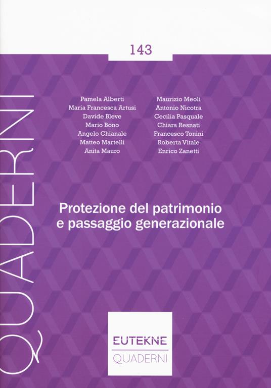 Protezione del patrimonio e passaggio generazionale - copertina