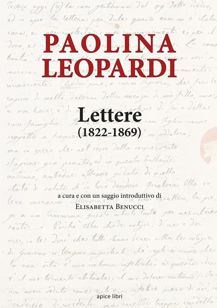 Lettere 1822-1869 - Paolina Leopardi - copertina