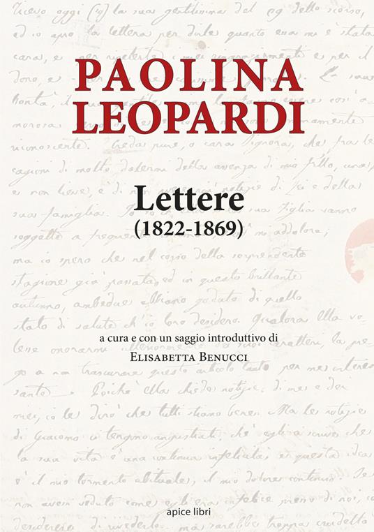 Lettere 1822-1869 - Paolina Leopardi - copertina