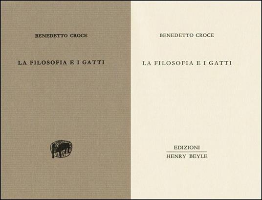 La filosofia e i gatti - Benedetto Croce - copertina