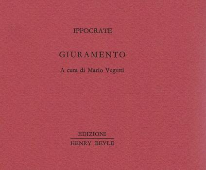 Giuramento - Ippocrate - copertina