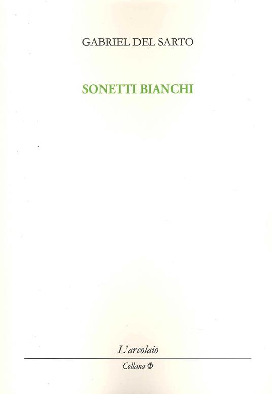 Sonetti bianchi - Gabriel Del Sarto - copertina