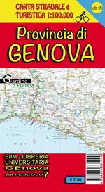 Provincia di Genova. Carta stradale e turistica. Sentieri
