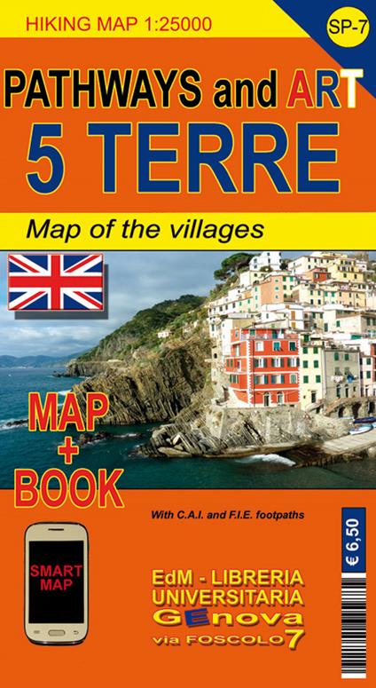 SP 7 pathways and art Cinque Terre 1:25.000 - copertina