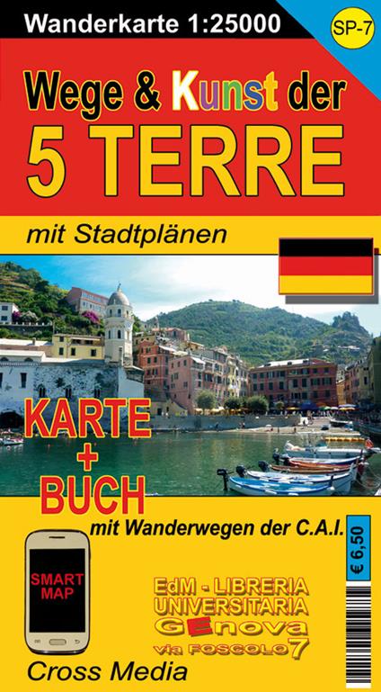 SP 7 Wege & Kunst der Cinque Terre 1:25.000 - copertina