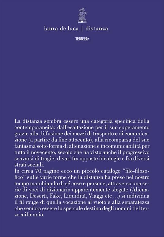 Distanza - Laura De Luca - copertina