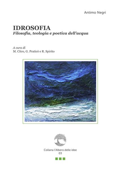 Idrosofia. Filosofia, teologia e poetica dell'acqua. Con Segnalibro - Antimo Negri - copertina