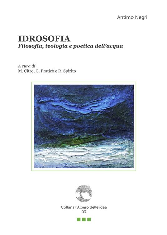 Idrosofia. Filosofia, teologia e poetica dell'acqua. Con Segnalibro - Antimo Negri - copertina