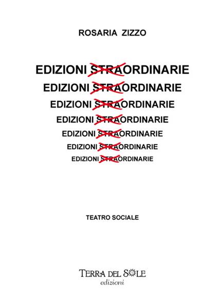 Edizioni ordinarie. Teatro sociale - Rosaria Zizzo - copertina