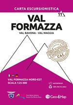 Carta escursionistica val Formazza. Scala 1:25.000. Ediz. italiana, inglese e tedesca. Vol. 11: Val Formazza nord est. Val Bavona, Val Maggia.
