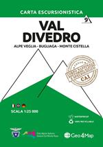 Carta escursionistica val Divedro. Scala 1:25.000. Ediz. italiana, inglese e tedesca. Vol. 9: Alpe Veglia, Bugliaga, Monte Cistella.