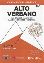 Carta escursionistica Alto Verbano. Scala 1:25.000. Ediz. italiana, inglese, francese e tedesca. Vol. 15: Val Grande, Cannobio, Lago di Mergozzo, Verbania.